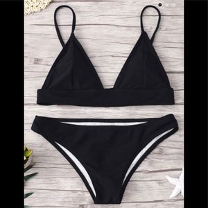 Black Triangle Bikini Set